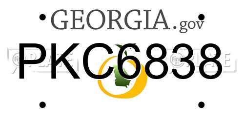 PKC6838 Georgia License Plate