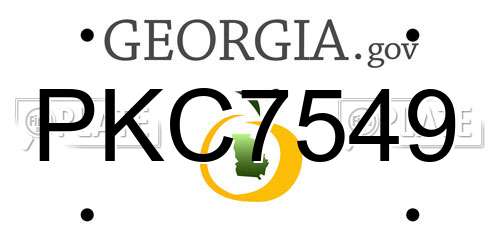 PKC7549 Georgia License Plate