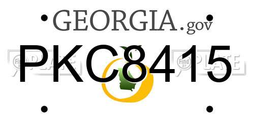 PKC8415 Georgia License Plate