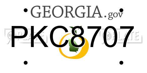 PKC8707 Georgia License Plate