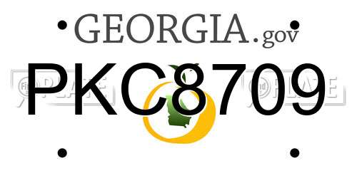 PKC8709 Georgia License Plate