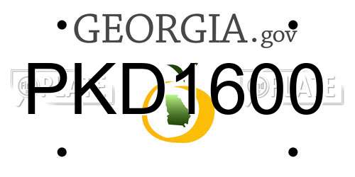 PKD1600 Georgia License Plate