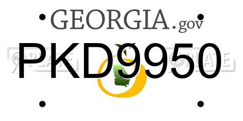 PKD9950 Georgia License Plate