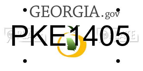 PKE1405 Georgia License Plate