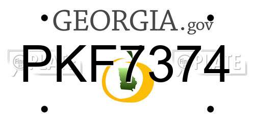 PKF7374 Georgia License Plate