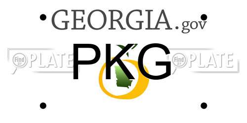 PKG Georgia License Plate