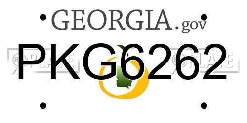 PKG6262 Georgia License Plate
