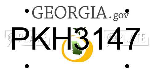 PKH3147 Georgia License Plate