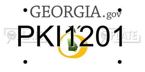 PKI1201 Georgia License Plate