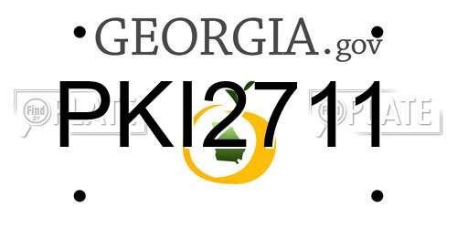 PKI2711 Georgia License Plate
