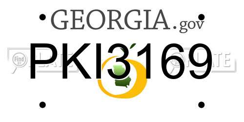 PKI3169 Georgia License Plate