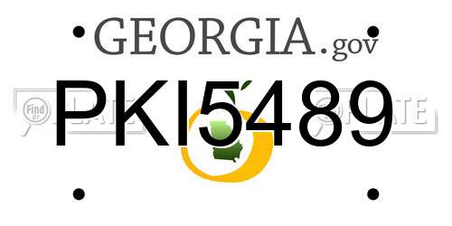 PKI5489 Georgia License Plate