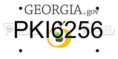 PKI6256 Georgia License Plate