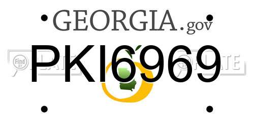 PKI6969 Georgia License Plate
