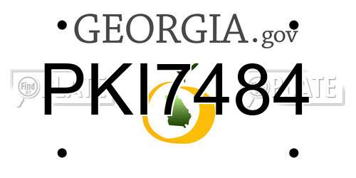 PKI7484 Georgia License Plate