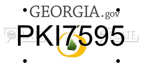 PKI7595 Georgia License Plate