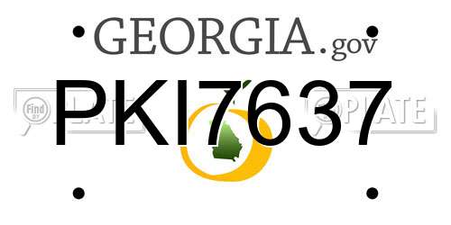 PKI7637 Georgia License Plate