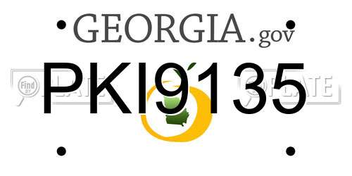 PKI9135 Georgia License Plate