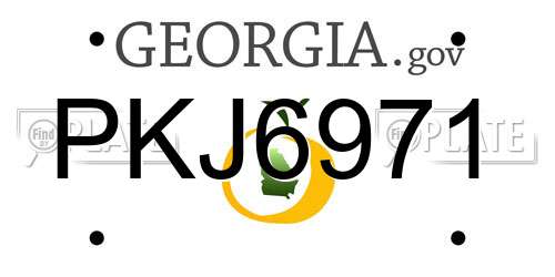 PKJ6971 Georgia License Plate