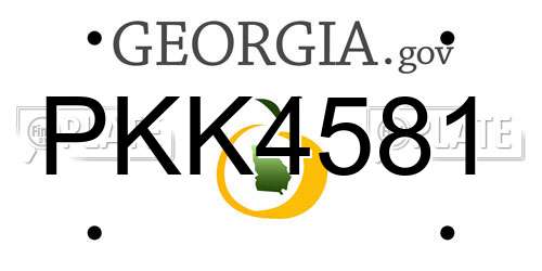 PKK4581 Georgia License Plate