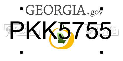 PKK5755 Georgia License Plate