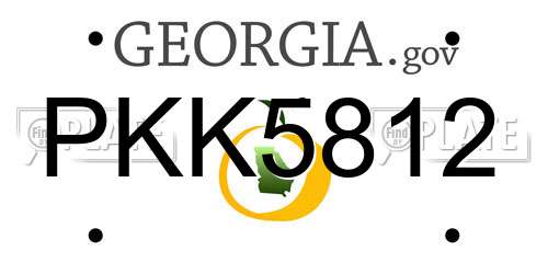 PKK5812 Georgia License Plate
