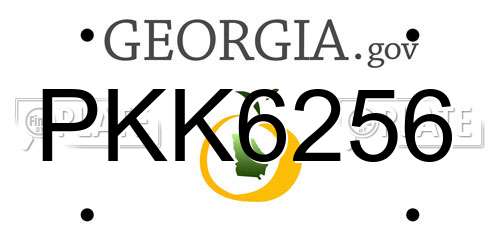 PKK6256 Georgia License Plate