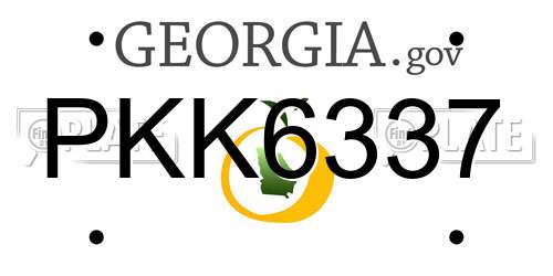 PKK6337 Georgia License Plate