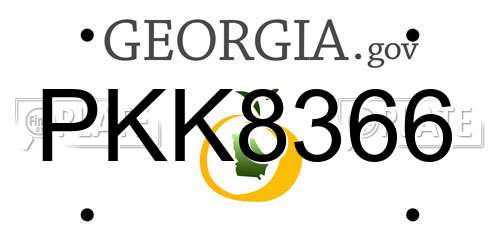 PKK8366 Georgia License Plate