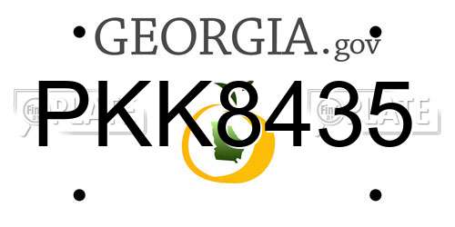 PKK8435 Georgia License Plate