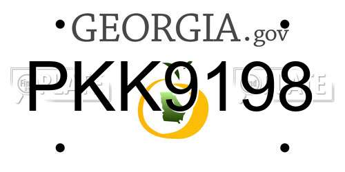 PKK9198 Georgia License Plate