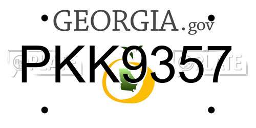 PKK9357 Georgia License Plate