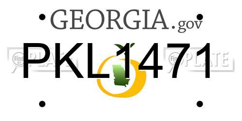 PKL1471 Georgia License Plate