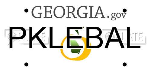 PKLEBAL Georgia License Plate