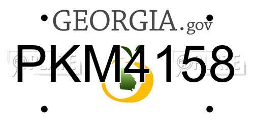 PKM4158 Georgia License Plate