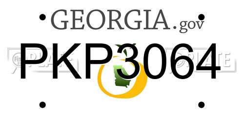 PKP3064 Georgia License Plate