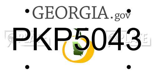 PKP5043 Georgia License Plate