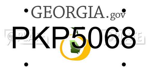 PKP5068 Georgia License Plate