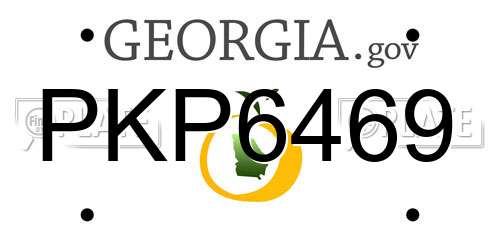 PKP6469 Georgia License Plate
