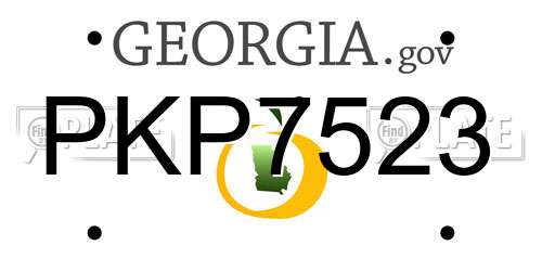 PKP7523 Georgia License Plate
