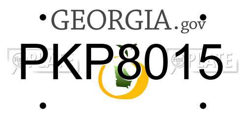 PKP8015 Georgia License Plate