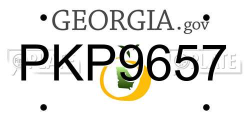 PKP9657 Georgia License Plate