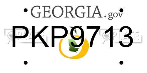 PKP9713 Georgia License Plate
