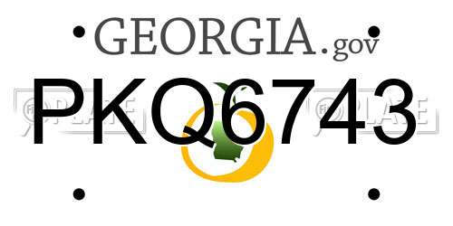 PKQ6743 Georgia License Plate
