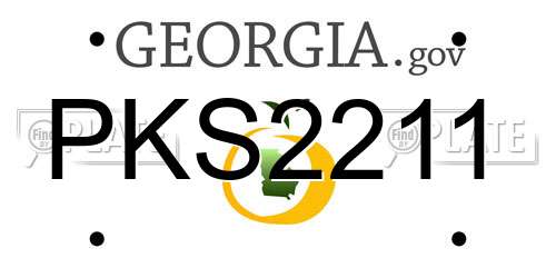 PKS2211 Georgia License Plate
