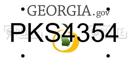 PKS4354 Georgia License Plate