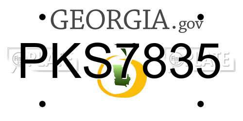 PKS7835 Georgia License Plate