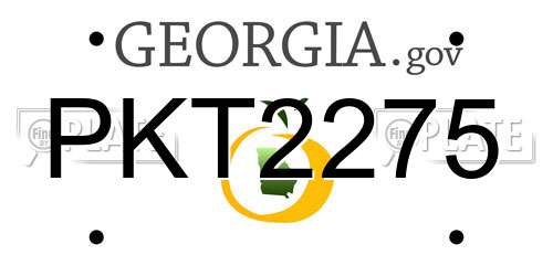 PKT2275 Georgia License Plate