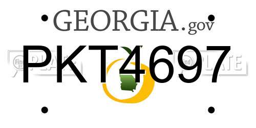 PKT4697 Georgia License Plate