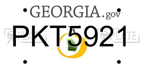 PKT5921 Georgia License Plate